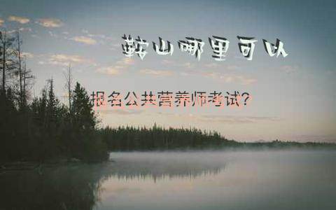 鞍山哪里可以报名公共营养师考试？