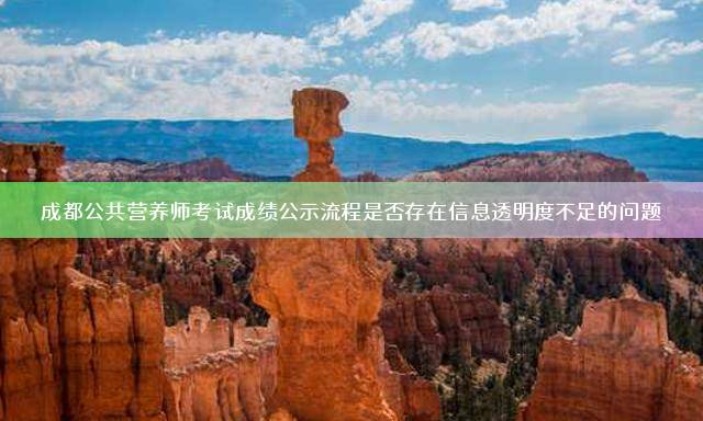 成都公共营养师考试成绩公示流程是否存在信息透明度不足的问题