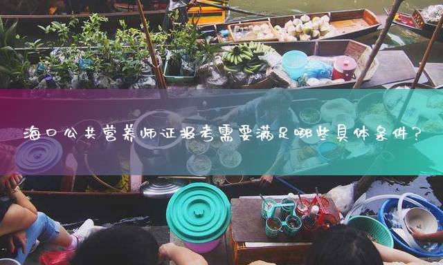 海口公共营养师证报考需要满足哪些具体条件？