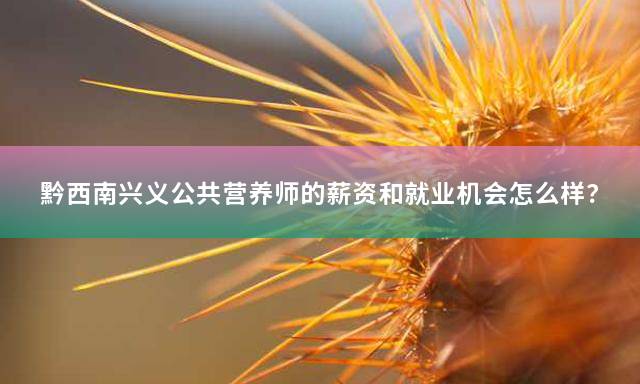 黔西南公共营养师报考
