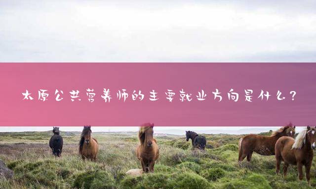 太原公共营养师的主要就业方向是什么？