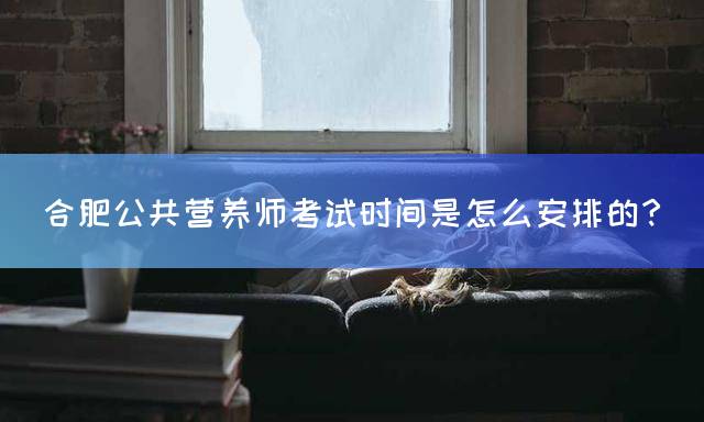 合肥公共营养师考试时间是怎么安排的？