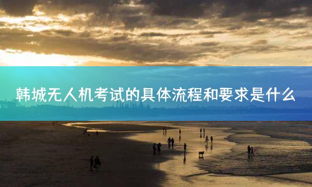 韩城无人机考试的具体流程和要求是什么？