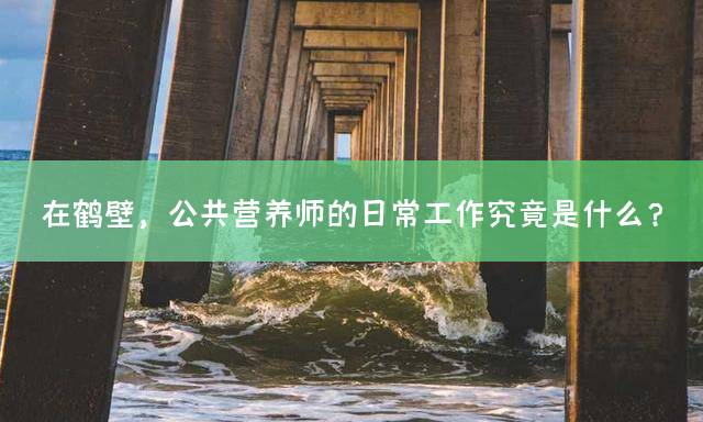 在鹤壁，公共营养师的日常工作究竟是什么？