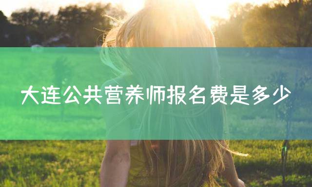 大连公共营养师报名费是多少？