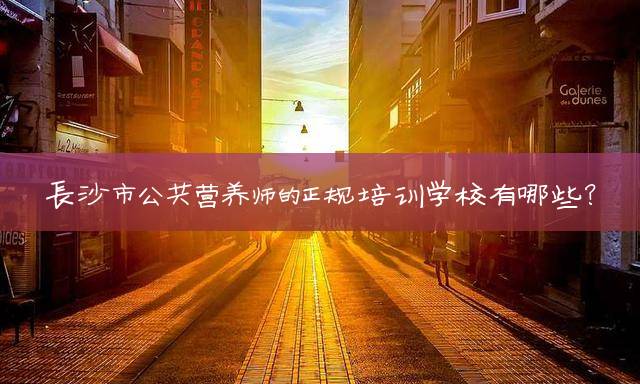 长沙市公共营养师的正规培训学校有哪些？