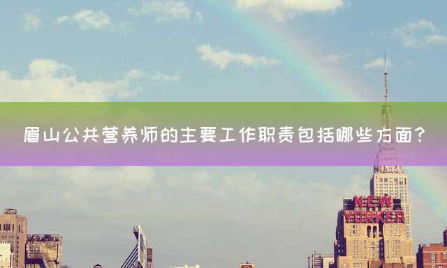 眉山公共营养师的主要工作职责包括哪些方面？
