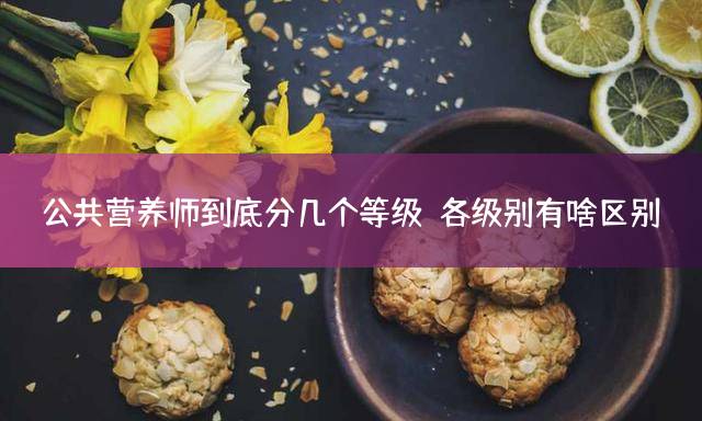 公共营养师到底分几个等级？各级别有啥区别