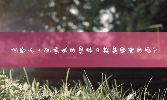河南无人机考试的具体日期是固定的吗？