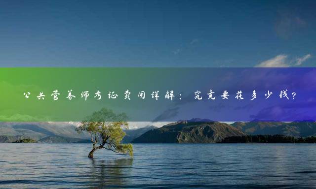 公共营养师考证费用详解：究竟要花多少钱？