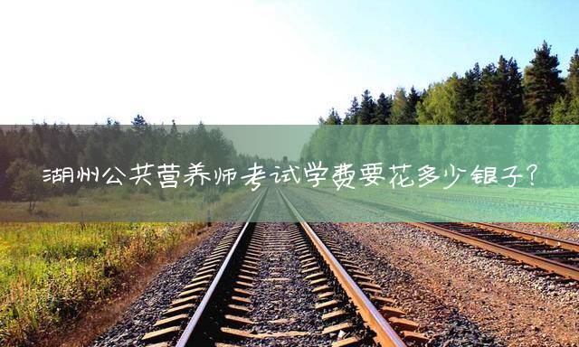 湖州公共营养师考试学费要花多少银子？