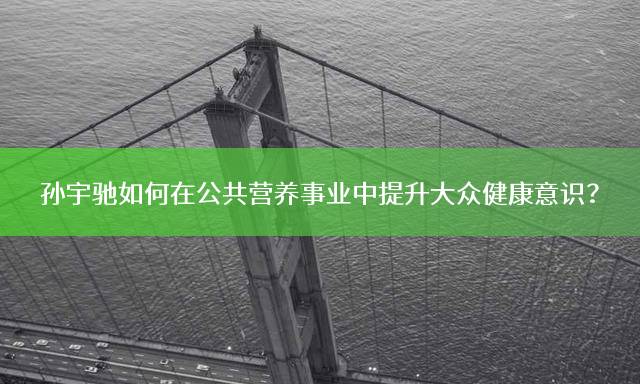 孙宇驰如何在公共营养事业中提升大众健康意识？