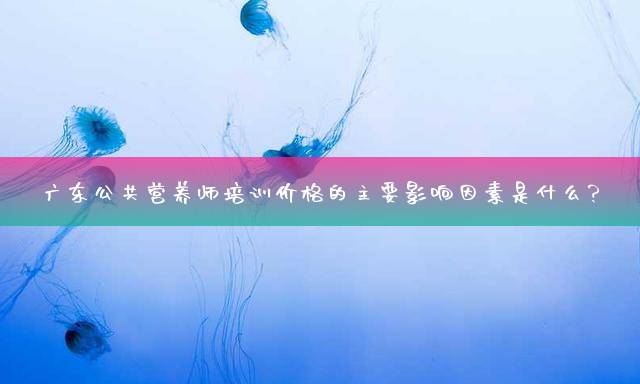 广东公共营养师培训价格的主要影响因素是什么？