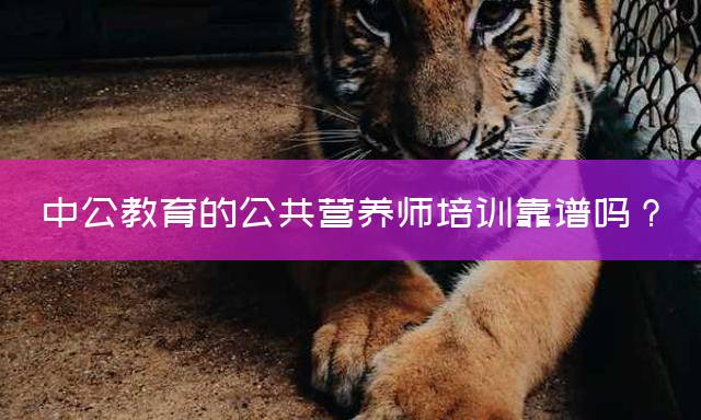 中公教育的公共营养师培训靠谱吗？