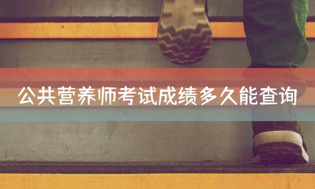公共营养师考试成绩多久能查询？
