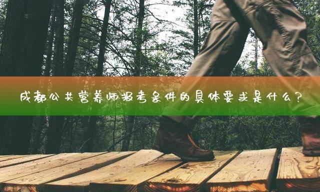 成都公共营养师报考条件的具体要求是什么？
