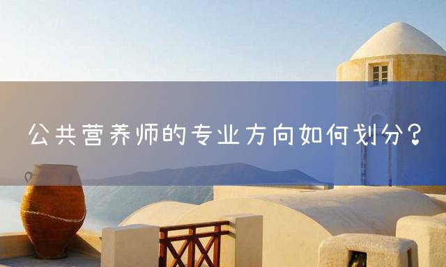 公共营养师的专业方向如何划分？
