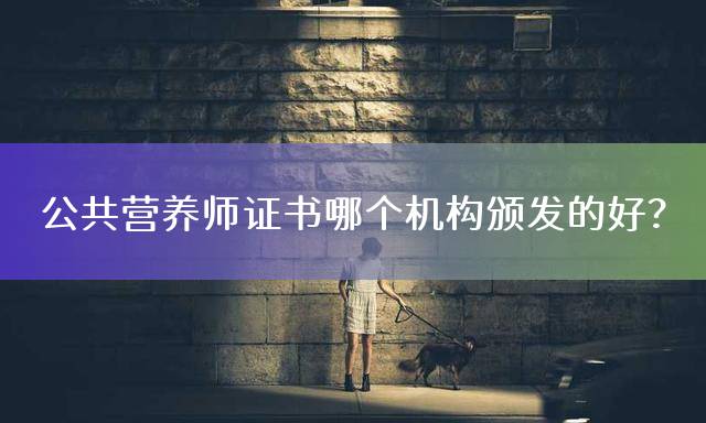 公共营养师证书哪个机构颁发的好？