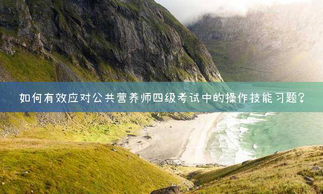 如何有效应对公共营养师四级考试中的操作技能习题？