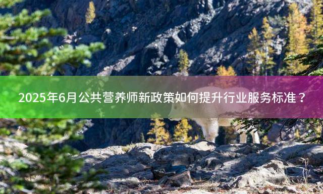 2025年6月公共营养师新政策如何提升行业服务标准？