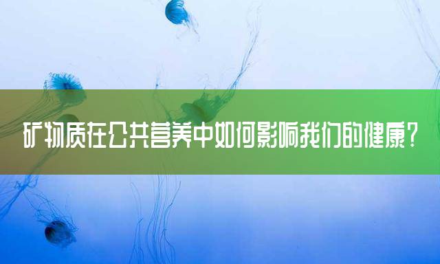 矿物质在公共营养中如何影响我们的健康？