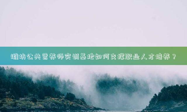 潍坊公共营养师实训基地如何支撑职业人才培养？