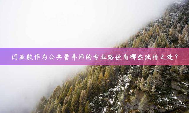 闫亚敬作为公共营养师的专业路径有哪些独特之处？