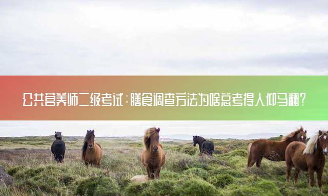 公共营养师二级考试：膳食调查方法为啥总考得人仰马翻？
