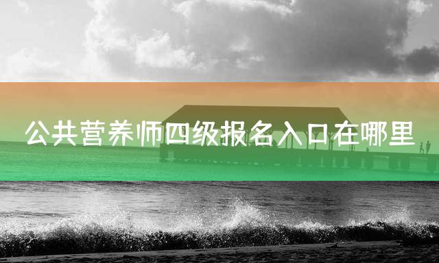 公共营养师四级报名入口在哪里？