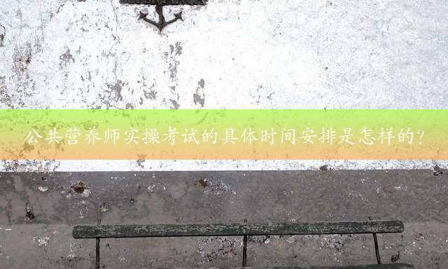 公共营养师实操考试的具体时间安排是怎样的？