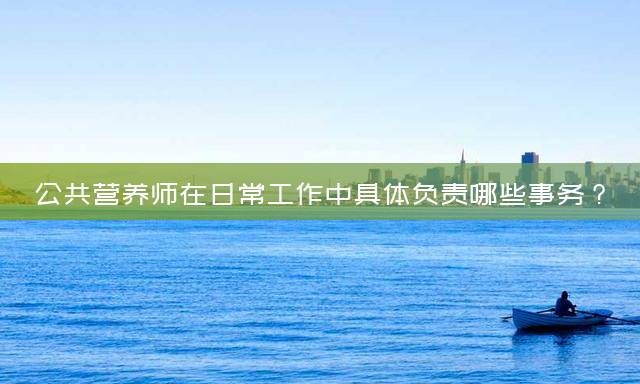 公共营养师在日常工作中具体负责哪些事务？