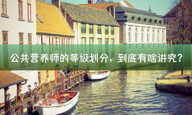 公共营养师的等级划分，到底有啥讲究？
