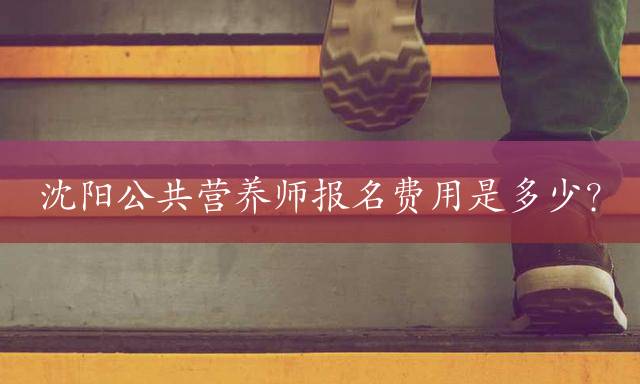 沈阳公共营养师报名费用是多少？