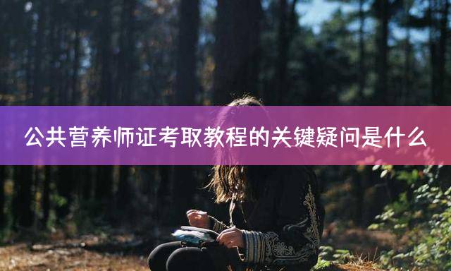公共营养师证考取教程的关键疑问是什么？