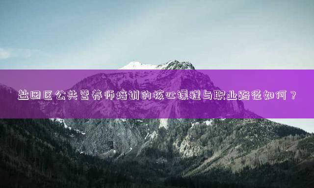 盐田区公共营养师培训的核心课程与职业路径如何？