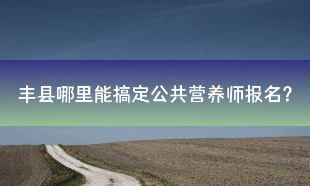 丰县哪里能搞定公共营养师报名？