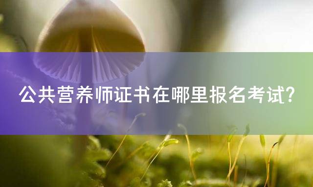 公共营养师证书在哪里报名考试？