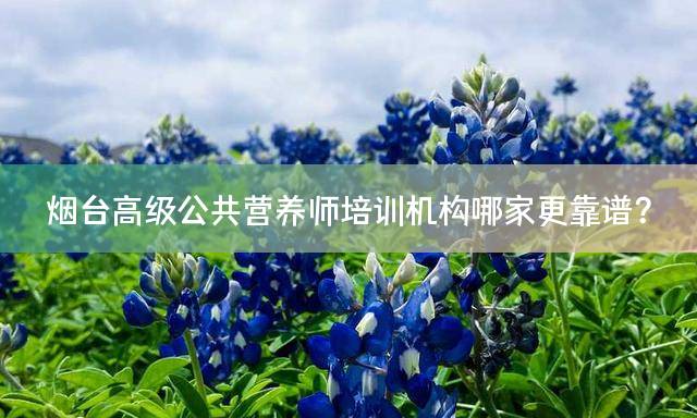 烟台高级公共营养师培训机构哪家更靠谱？