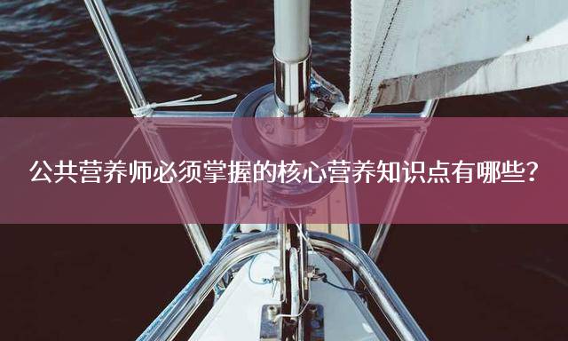 公共营养师必须掌握的核心营养知识点有哪些？