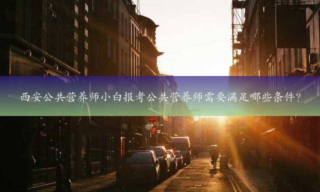 西安公共营养师小白报考公共营养师需要满足哪些条件？