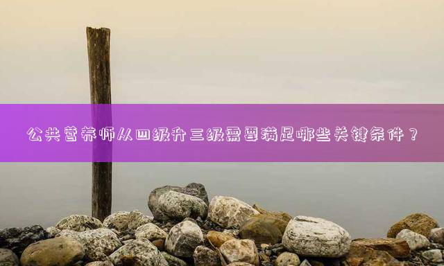 公共营养师从四级升三级需要满足哪些关键条件？