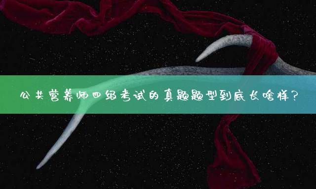 公共营养师四级考试的真题题型到底长啥样？
