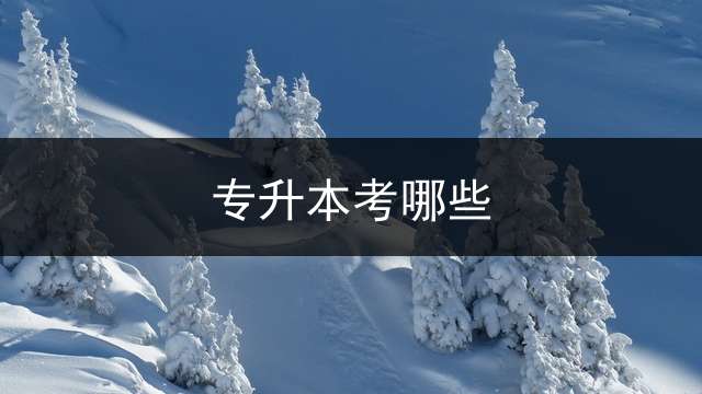 专升本考哪些？