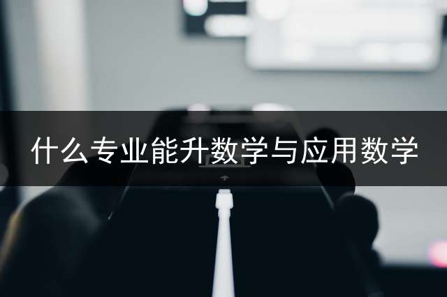 什么专业能升数学与应用数学？