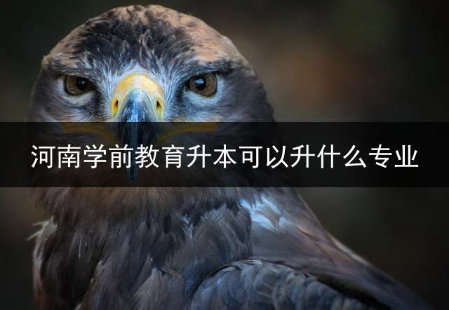河南学前教育升本可以升什么专业？ 2021河南专升本专业代码？