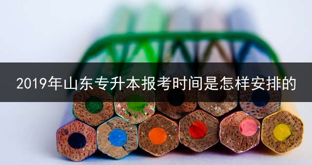 2019年山东专升本报考时间是怎样安排的？
