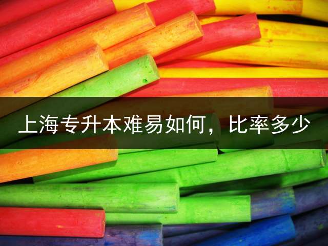 上海专升本难易如何，比率多少？