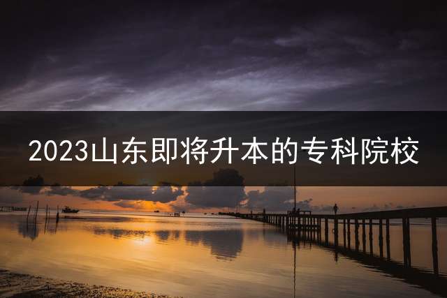 2023山东即将升本的专科院校？ 2023山东专升本考了249能报什么学校？