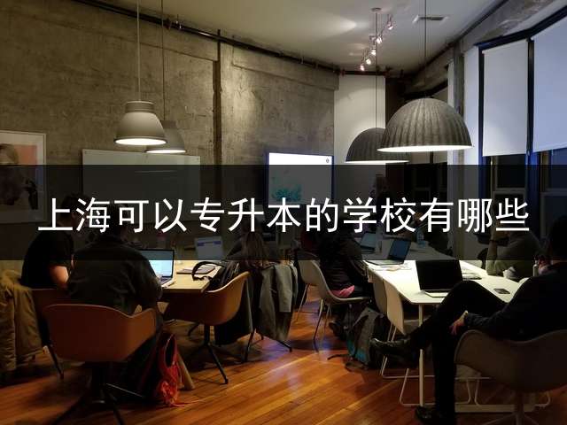 上海可以专升本的学校有哪些？