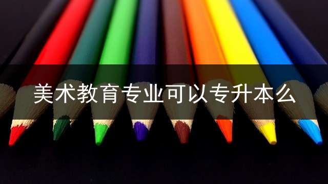 美术教育专业可以专升本么？ 美术类专科生可以升本吗？